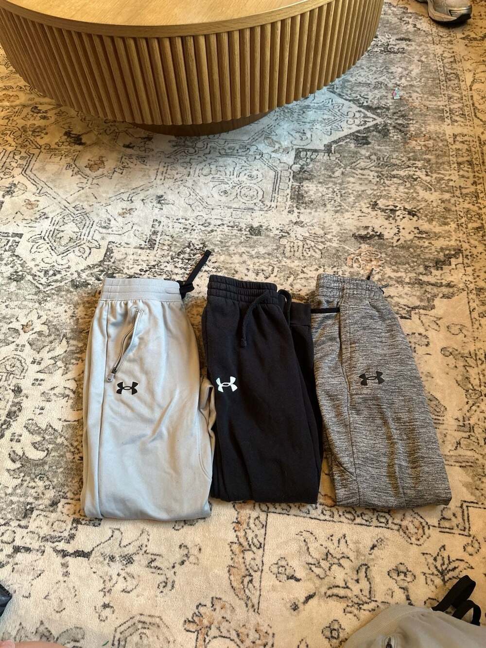 Lot of 3 Under Armour Youth Boy's Rival Fleece Joggers - Size YSM